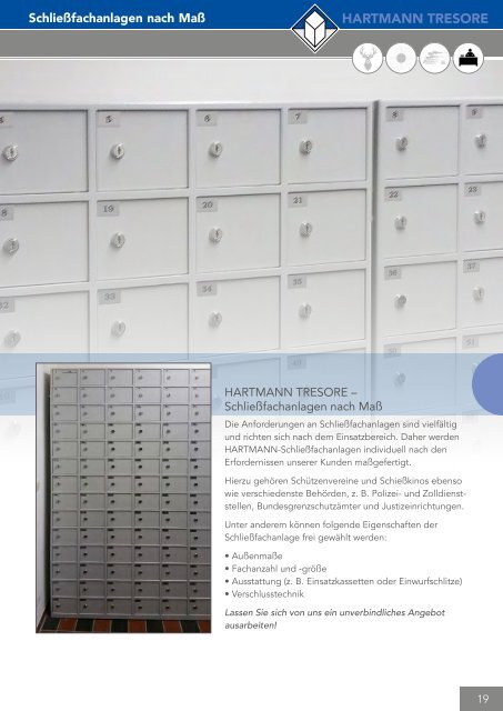 HARTMANN TRESORE Waffentresore Katalog// Gun safes catalogue 2017