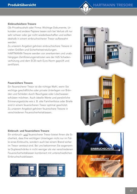 HARTMANN TRESORE Waffentresore Katalog// Gun safes catalogue 2017