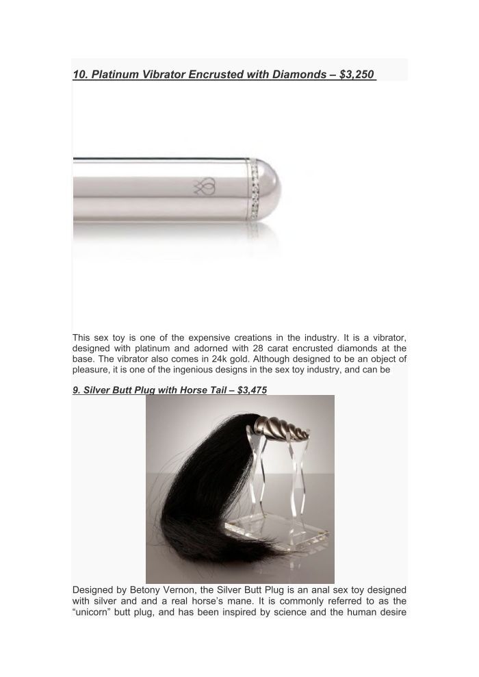 The 10 Most Expensive Sex Toys In The World