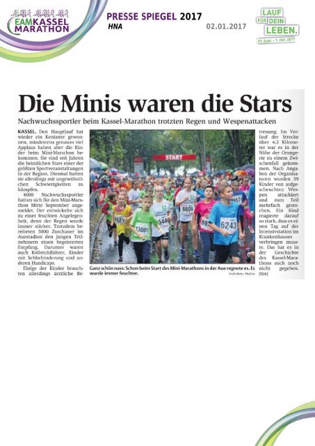 EAM Kassel Marathon - Pressespiegel 2017