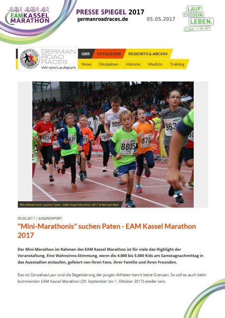 EAM Kassel Marathon - Pressespiegel 2017