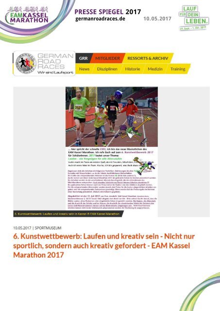 EAM Kassel Marathon - Pressespiegel 2017