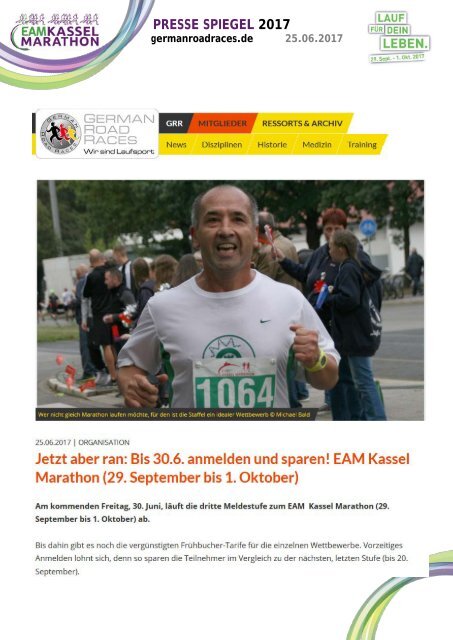 EAM Kassel Marathon - Pressespiegel 2017