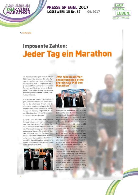 EAM Kassel Marathon - Pressespiegel 2017