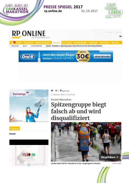 EAM Kassel Marathon - Pressespiegel 2017