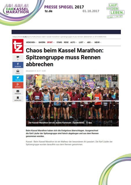 EAM Kassel Marathon - Pressespiegel 2017