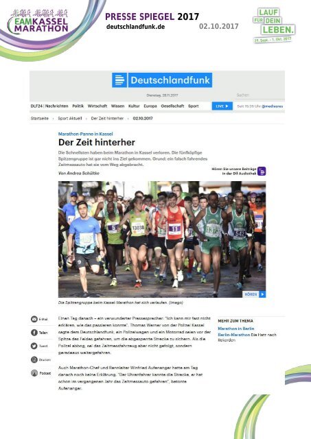 EAM Kassel Marathon - Pressespiegel 2017