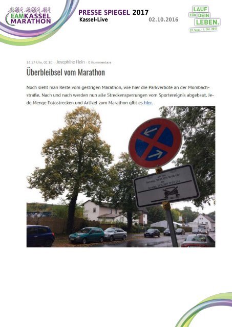 EAM Kassel Marathon - Pressespiegel 2017