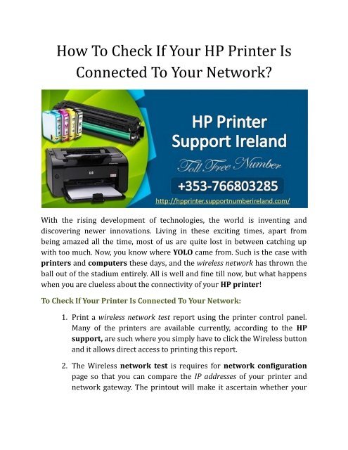 How To Check If Your HP Printer Is Connected To Your Network?