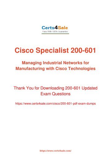 [2017] 200-601 Exam Material - Cisco 200-601 Dumps