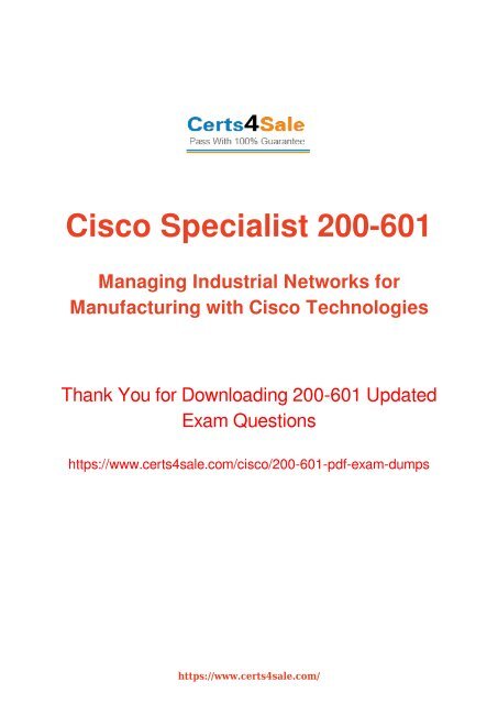 [2017] 200-601 Exam Material - Cisco 200-601 Dumps