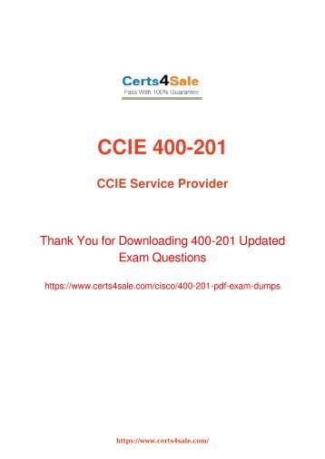 [2017] 400-201 Exam Material - Cisco 400-201 Dumps