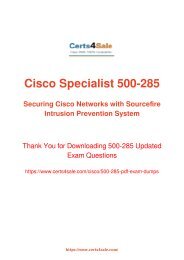 [2017] 500-285 Exam Material - Cisco 500-285 Dumps