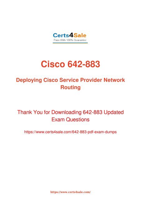 [2017] 642-883 Exam Material - Cisco 642-883 Dumps