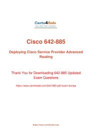 [2017] 642-885 Exam Material - Cisco 642-885 Dumps