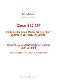 [2017] 642-887 Exam Material - Cisco 642-887 Dumps