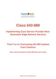 [2017] 642-889 Exam Material - Cisco 642-889 Dumps