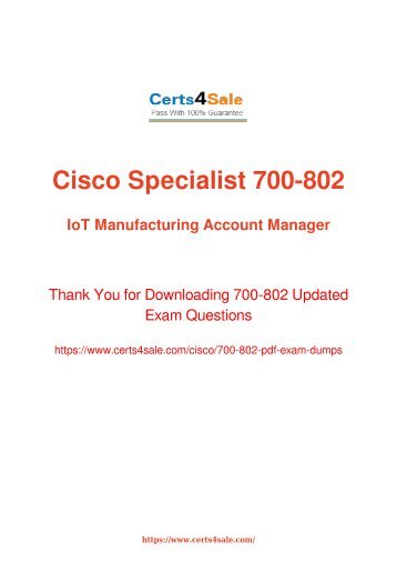 [2017] 700-802 Exam Material - Cisco 700-802 Dumps