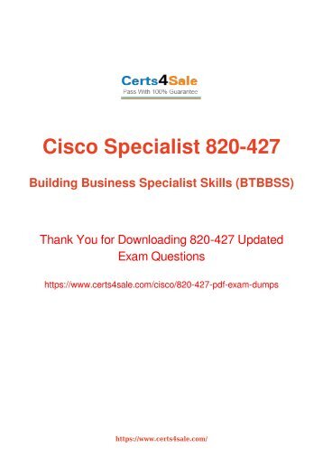 [2017] 820-427 Exam Material - Cisco 820-427 Dumps