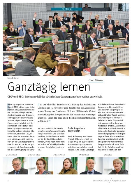 Landtagskurier, Ausgabe 8/2017