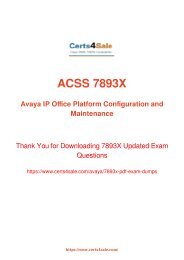 [2017] 7893X Exam Material - Avaya 7893X Dumps