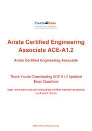 [2017] ACE-A1.2 Exam Material - Arista ACE-A1.2 Dumps