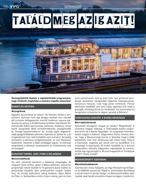 InfoPont Magazin 2017 DECEMBER 2018 JANUÁR