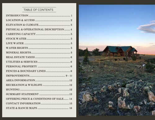 Sage Creek Ranch Offering Brochure