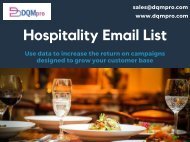 Hospitality Email List | Hospitality Mailing Database