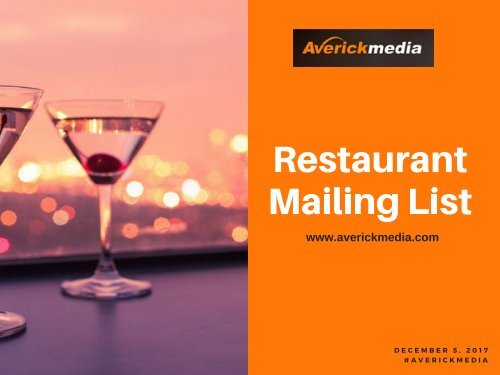 Restaurant Mailing List