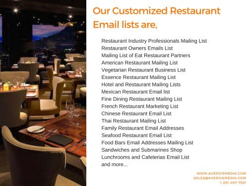 Restaurant Mailing List