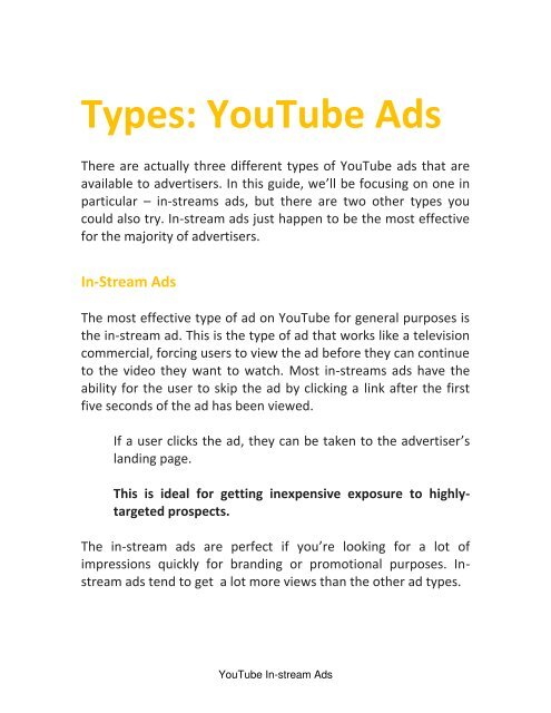 YouTube In Stream Ads Guide - What Are Youtube Ads