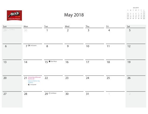 Max&#039;s Calendar