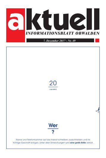 Aktuell Obwalden 49-2017