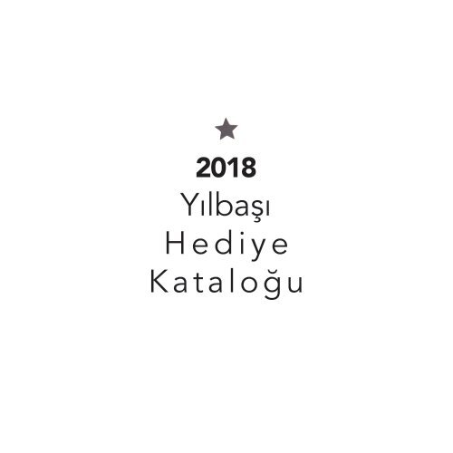 2018 Yılbaşı Hediye Kataloğu