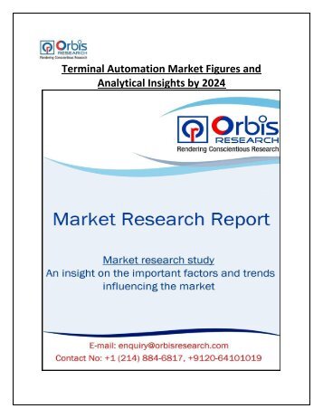 Terminal Automation Market to Witness Comprehensive Growth by 2024