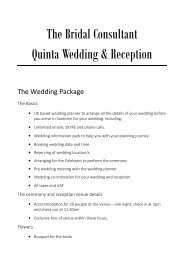 2. Prices  - Portugal - Private Qunita Wedding