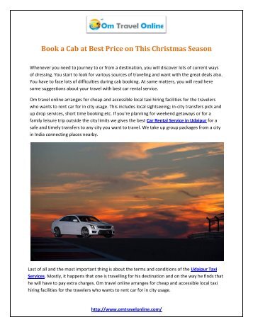 Book a Cab at Best Price on This Christmas Season.output