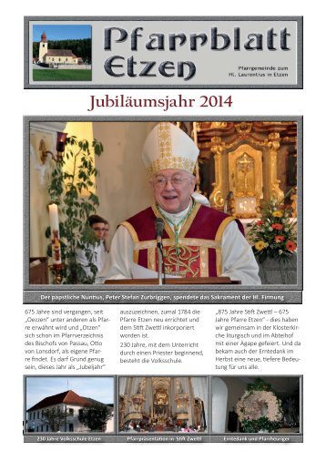 Pfarrblatt Etzen 2014