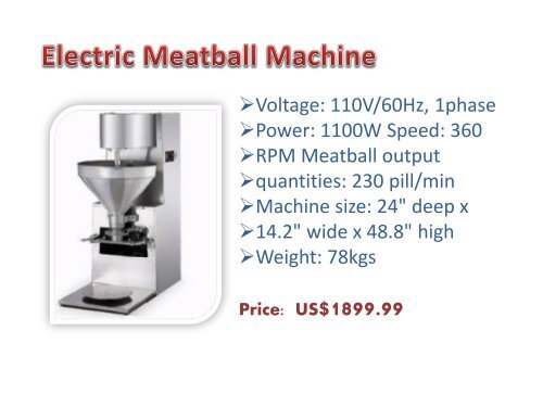 Meatball Machine | Hamburger Machine