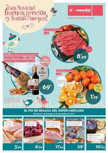 superSol supermercados folleto ofertas del 6 al 12 de diciembre 2017