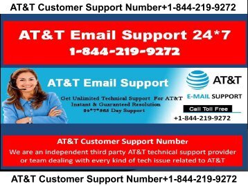 AT&T Customer Service Phone Number +1-844-219-9272