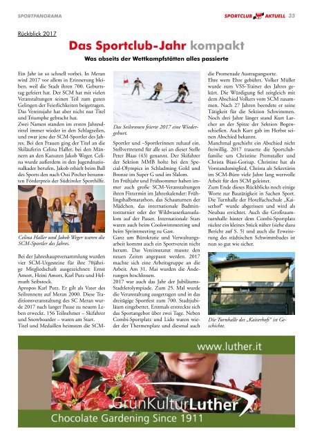 Sportclub Aktuell - Ausgabe Dezember 2017