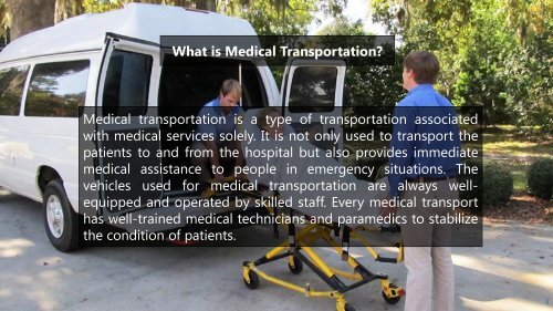 Medical Transportation and Its Importance