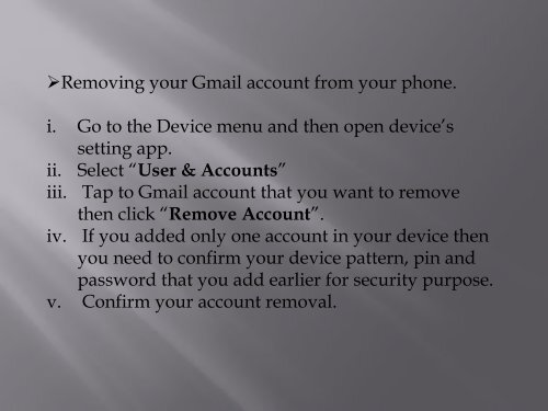 How to Remove the Gmail Account from Your Android phone?