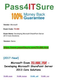New Pass4itsure Microsoft-70-488 PDF Exam