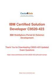 [2017] C9520-423 Exam Material - IBM C9520-423 Dumps