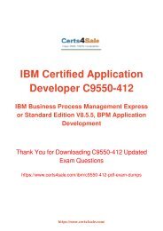 [2017] C9550-412 Exam Material - IBM C9550-412 Dumps