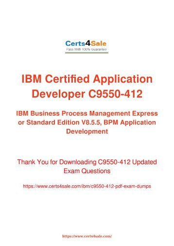 [2017] C9550-412 Exam Material - IBM C9550-412 Dumps