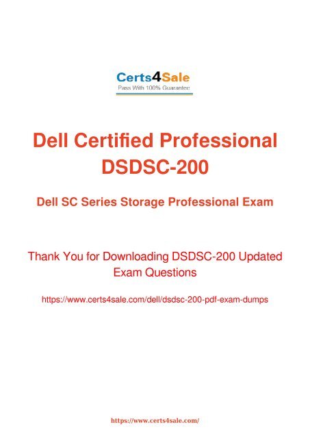 [2017] DSDSC-200 Exam Material - Dell DSDSC-200 Dumps